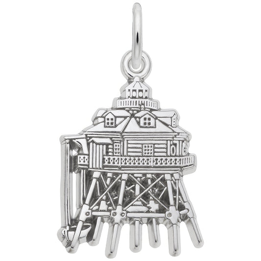 Thomas Point, MD Lighthouse Charm - Metal - Sterling Silver