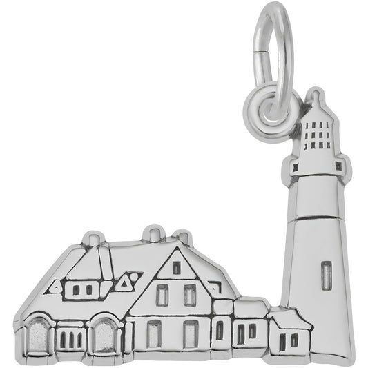 Portland Head, ME Lighthouse Charm - Metal - Sterling Silver