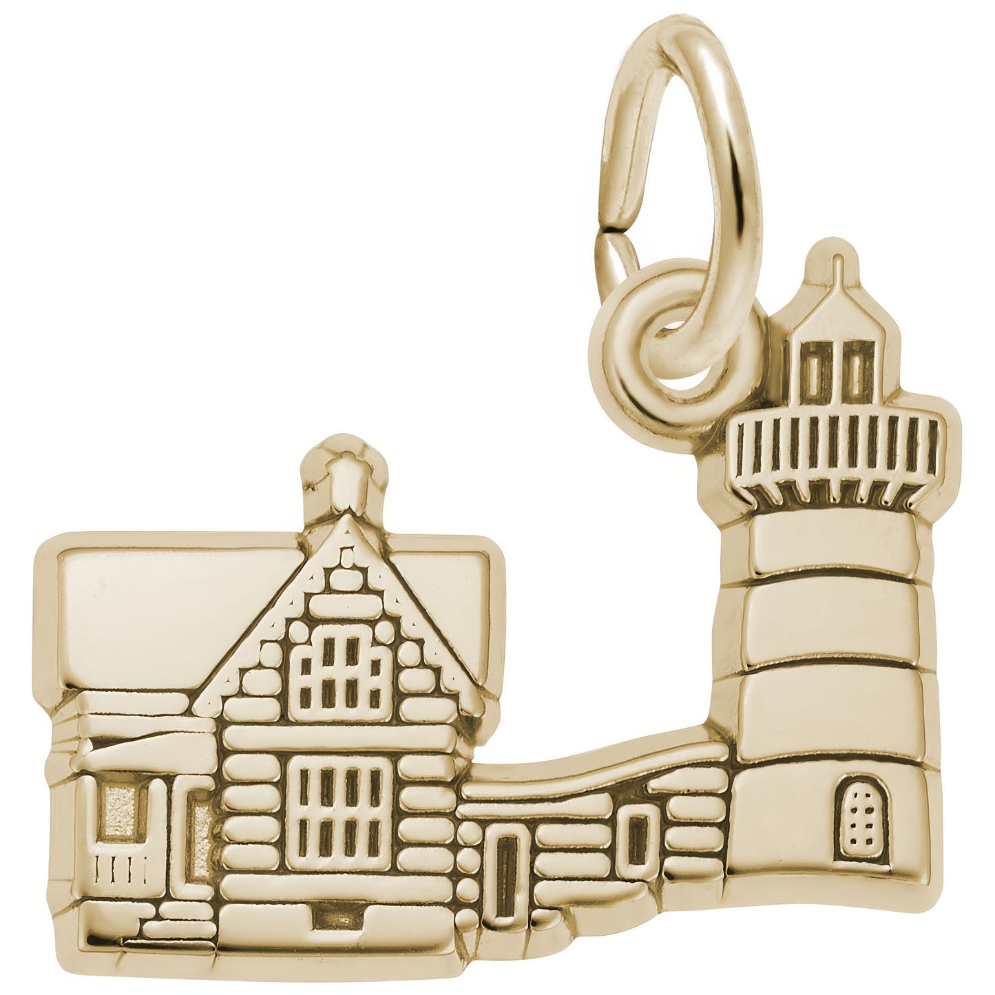 Nubble Cape Neddick, ME Lighthouse Charm - Metal - Sterling Silver