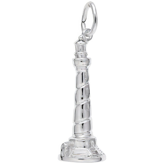 Cape Hatteras, NC Lighthouse Charm - Metal - Sterling Silver