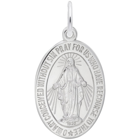 Sterling Silver Miraculous Medal Charm
