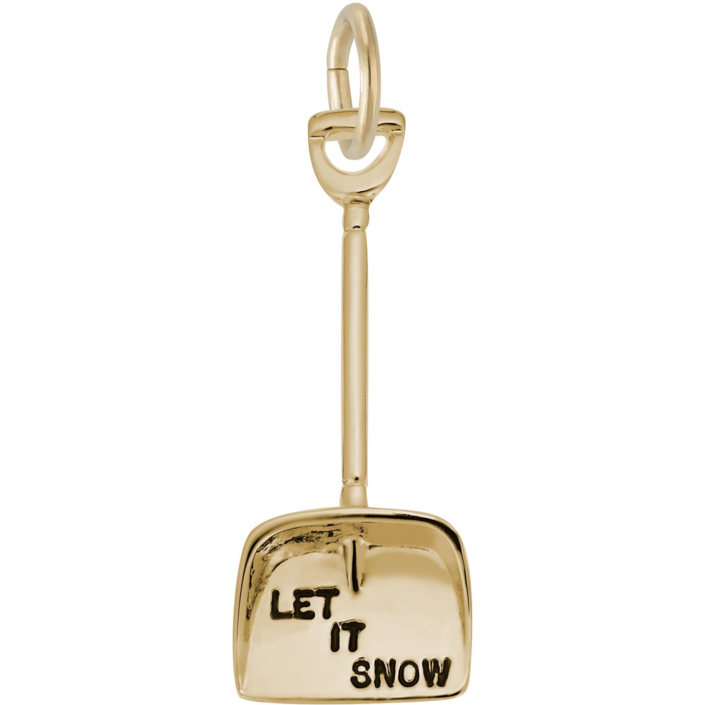 Let It Snow Shovel Charm - Metal - Sterling Silver