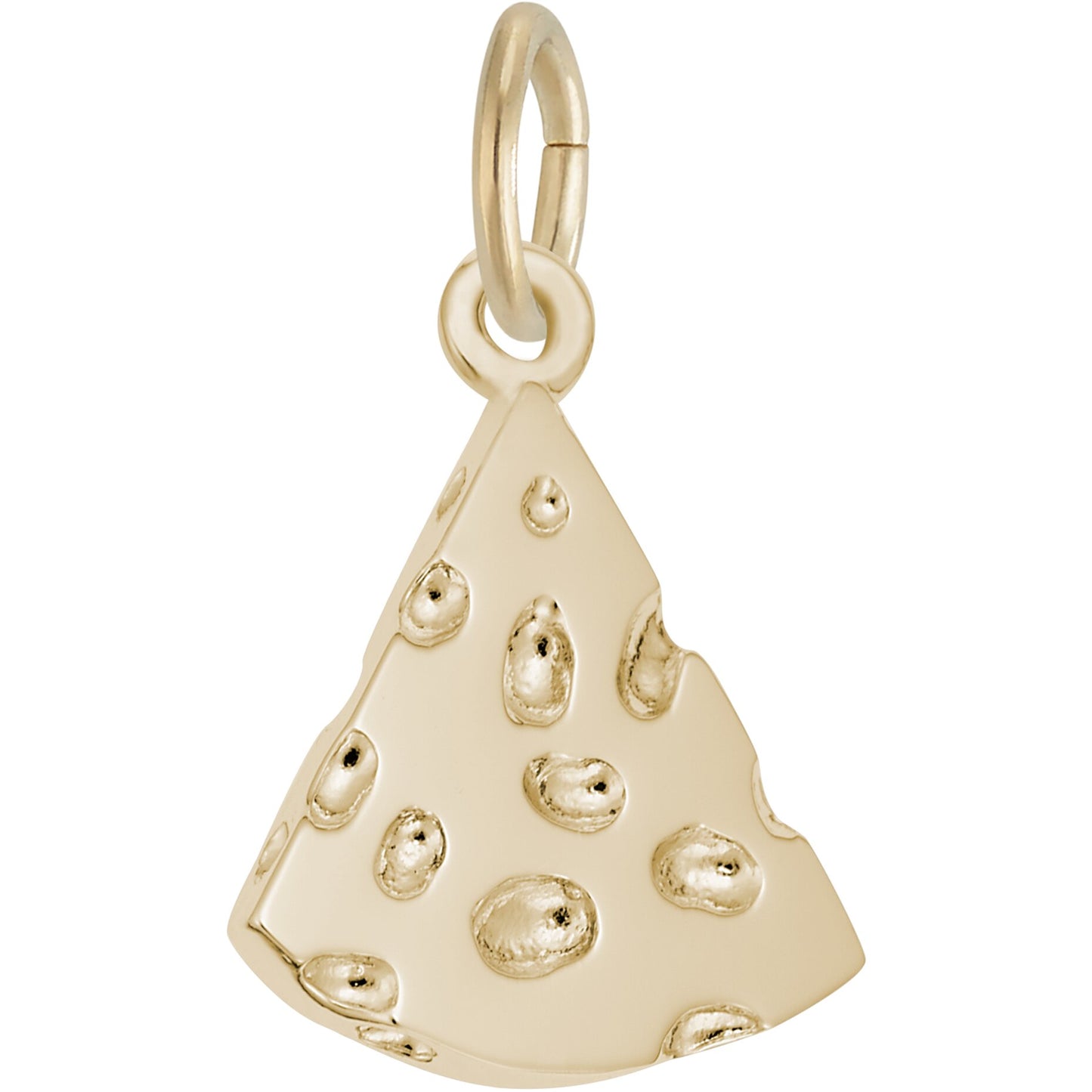 Cheese Wedge Charm - Metal - Sterling Silver