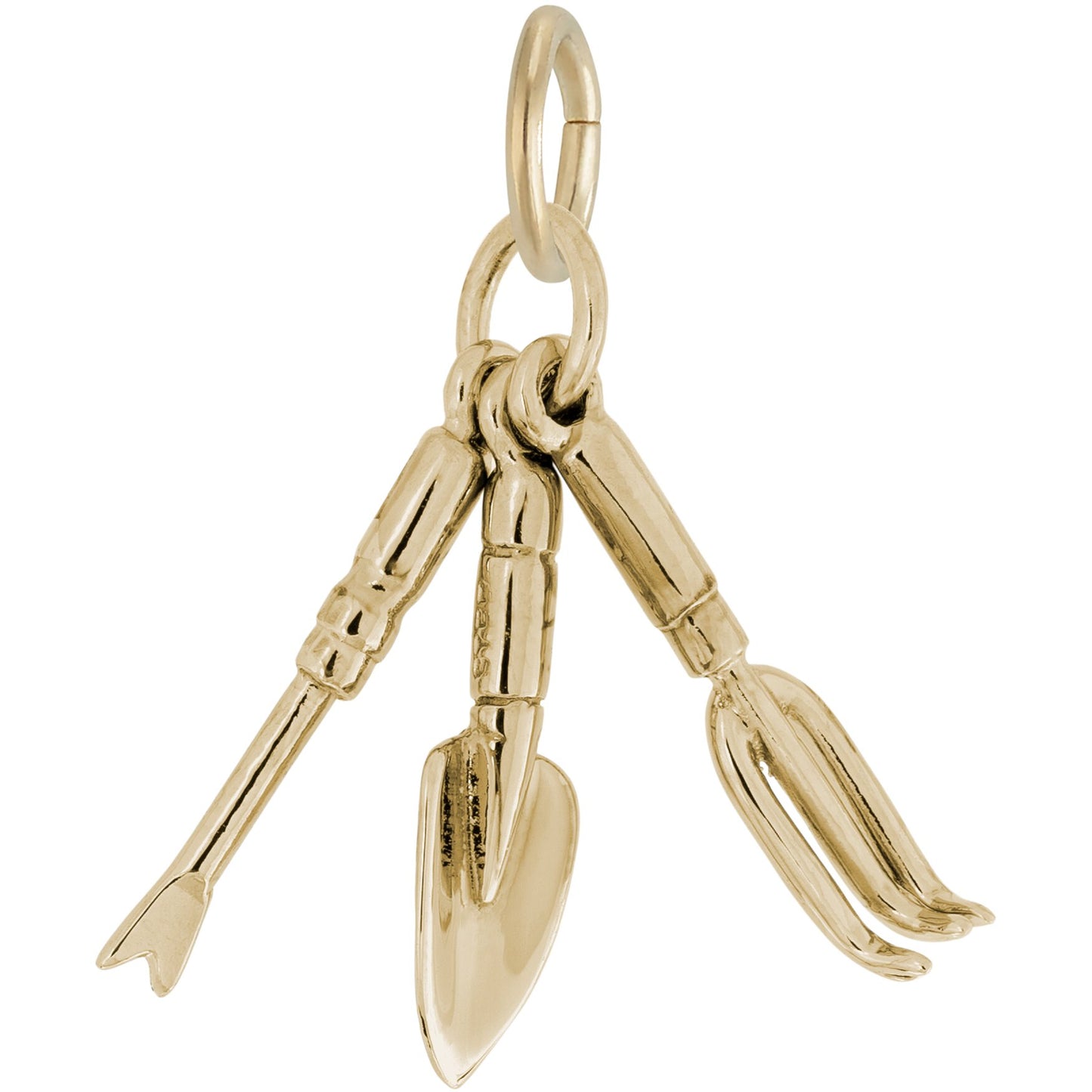 Garden Tools Charm, Sterling Silver