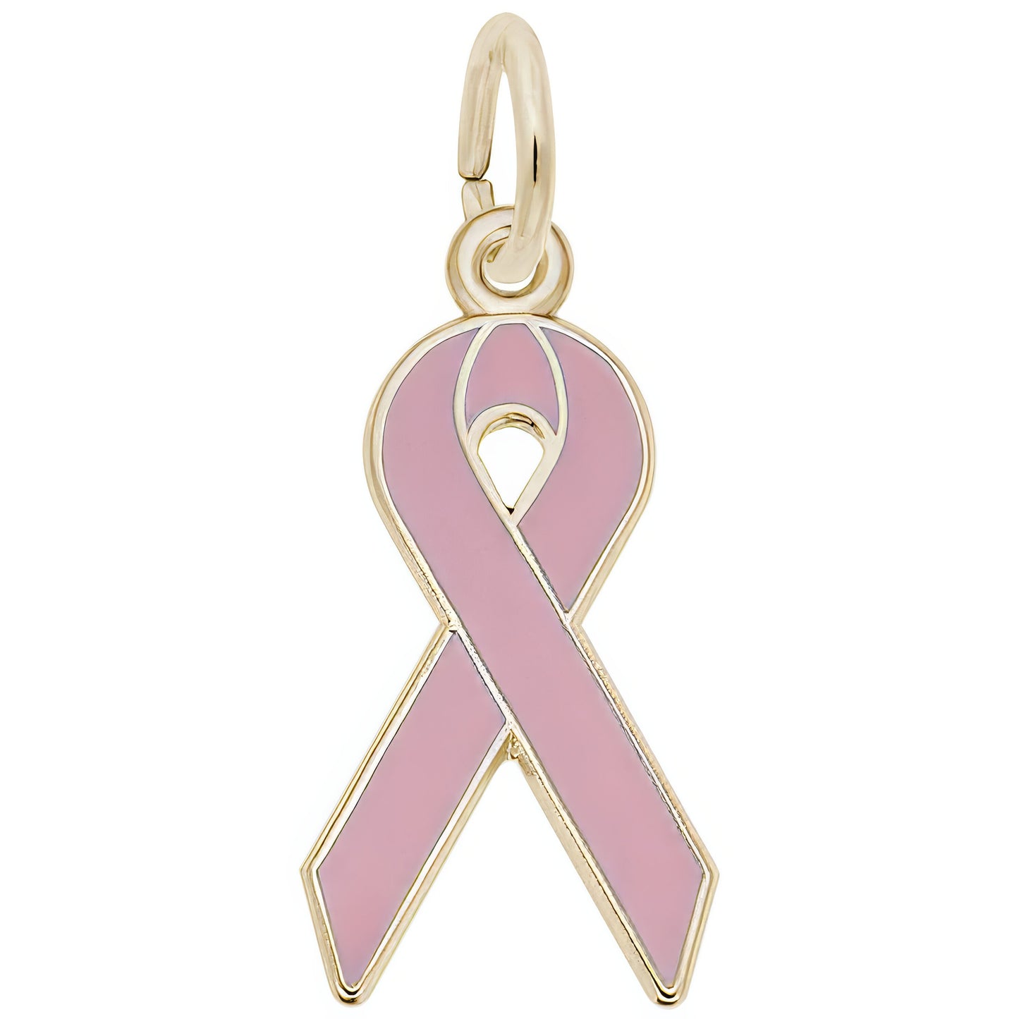 Sterling Silver Pink Ribbon Charm
