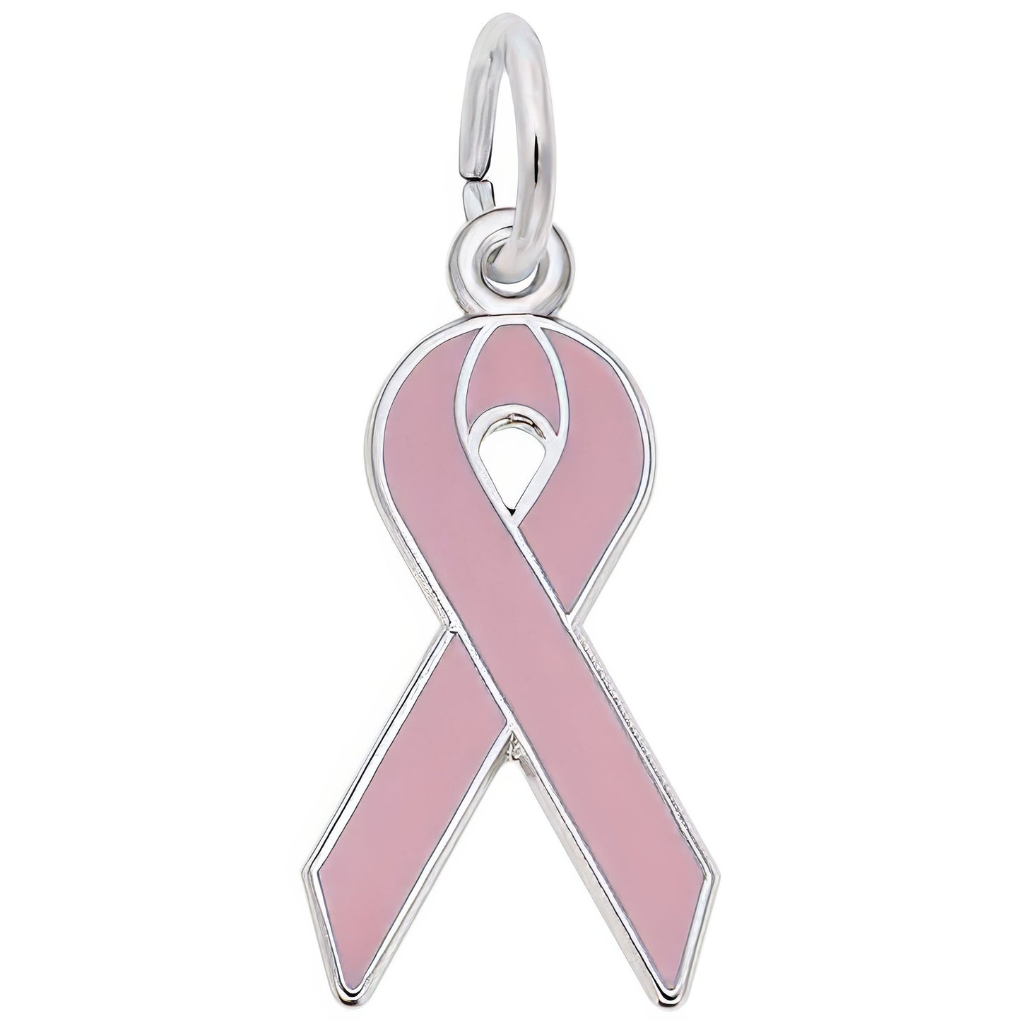 Sterling Silver Pink Ribbon Charm
