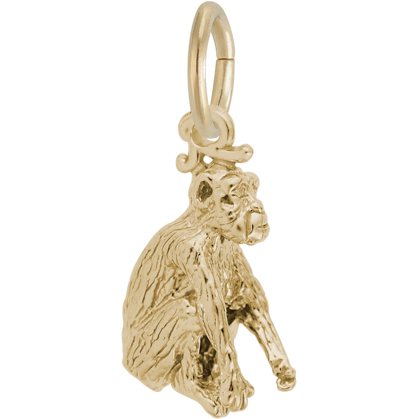 Chimpanzee Charm - Metal - Sterling Silver