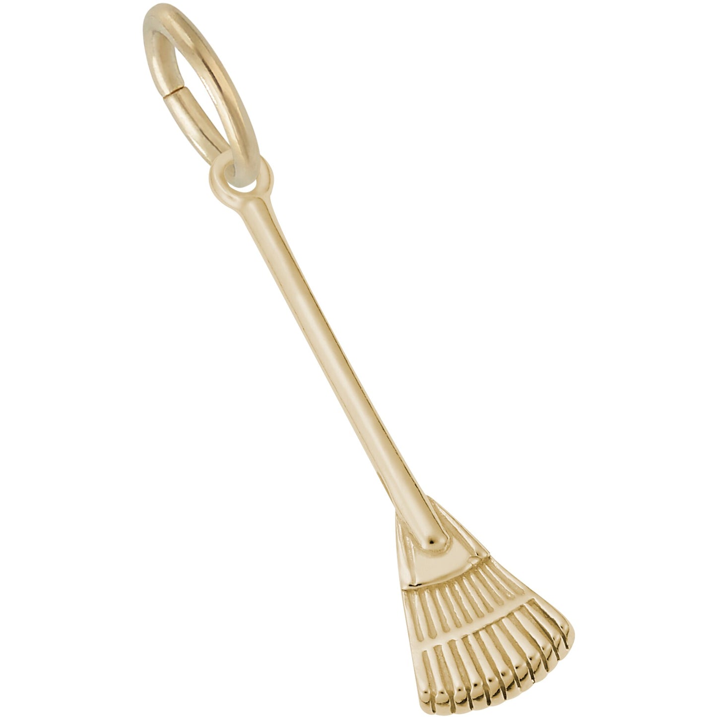 Fan Rake Charm - Metal - Sterling Silver
