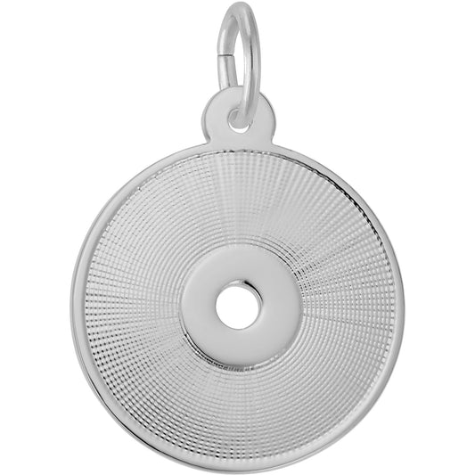 CD Charm - Metal - Sterling Silver