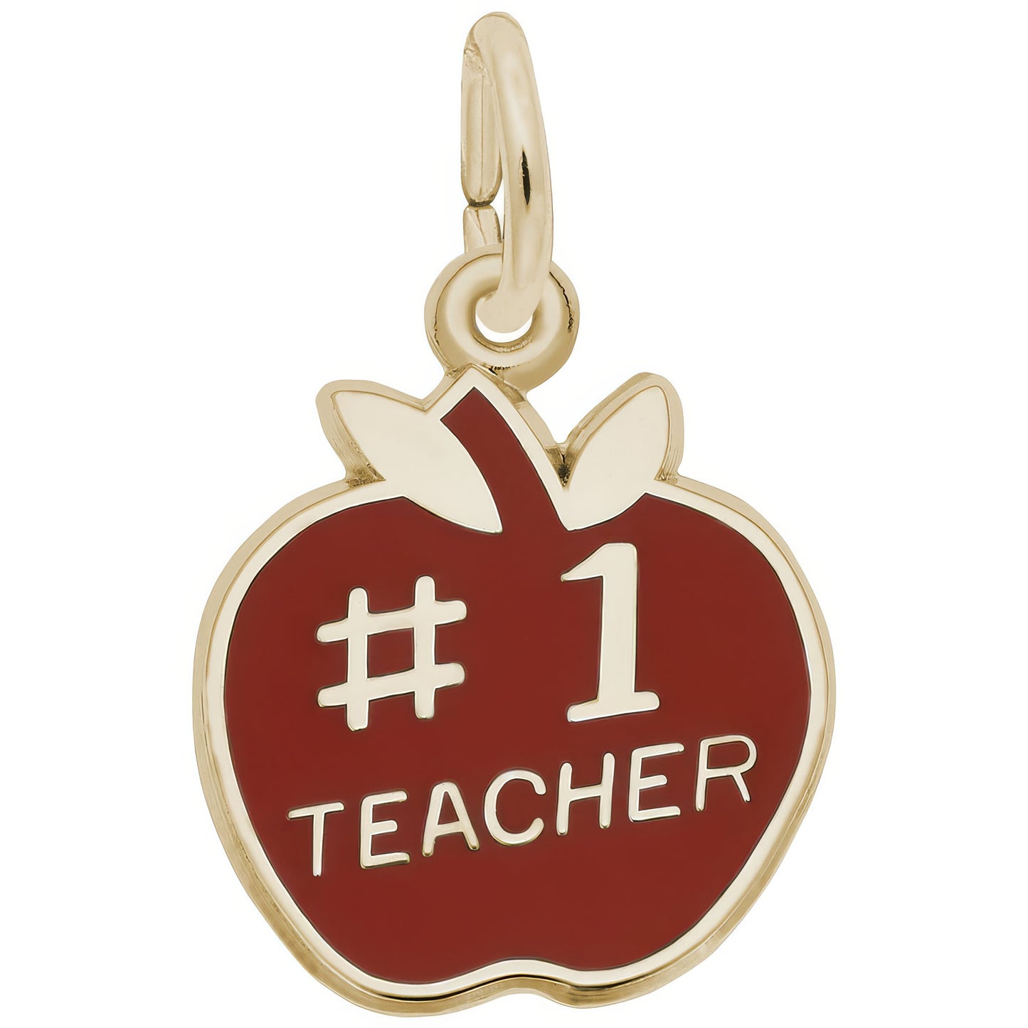 Sterling Silver Teacher Charm - 15mm x 15mm