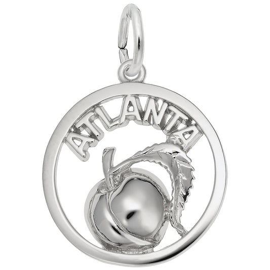 Atlanta Peach Charm - Metal - Sterling Silver