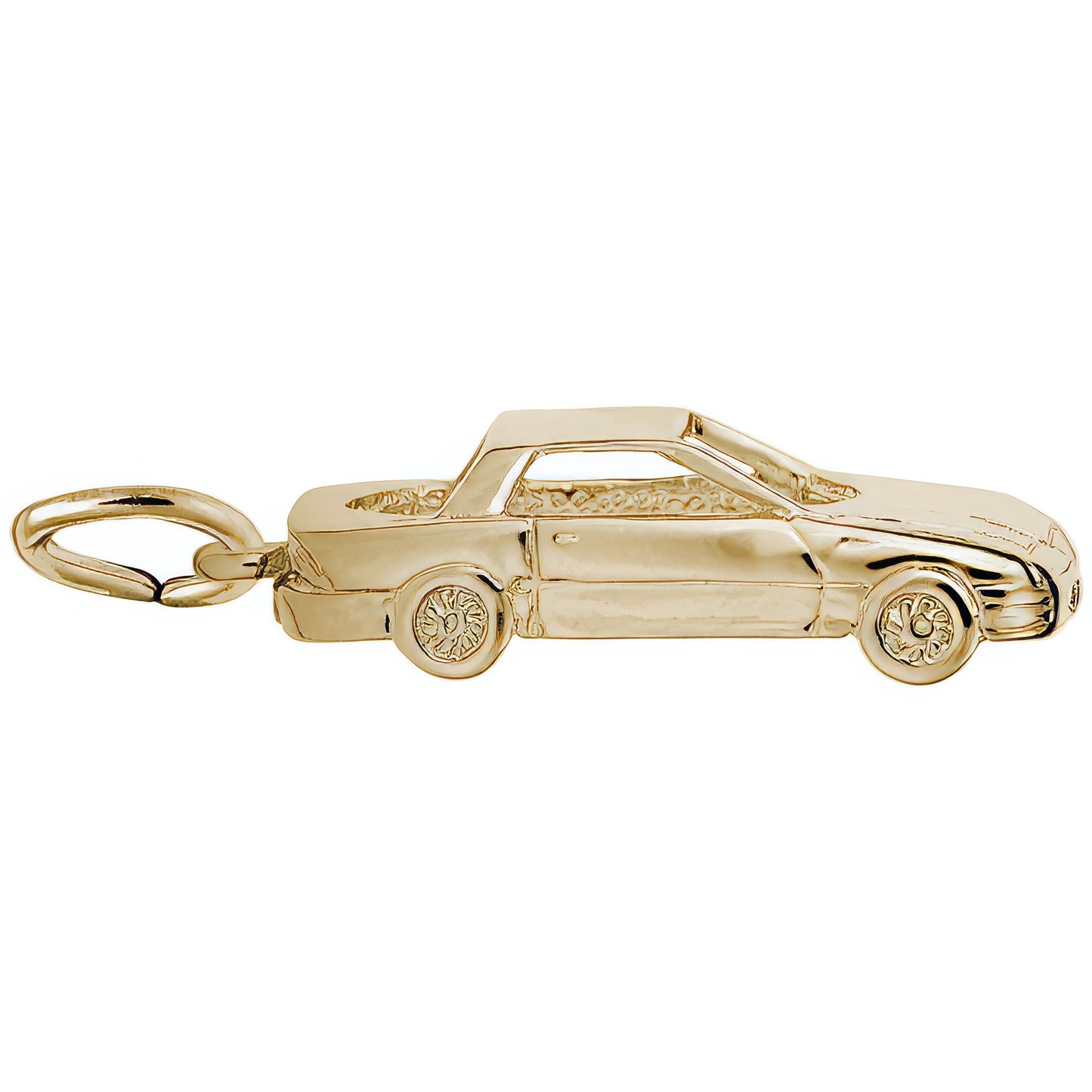 Mid-Engine Sports Car Charm - Metal - Sterling Silver