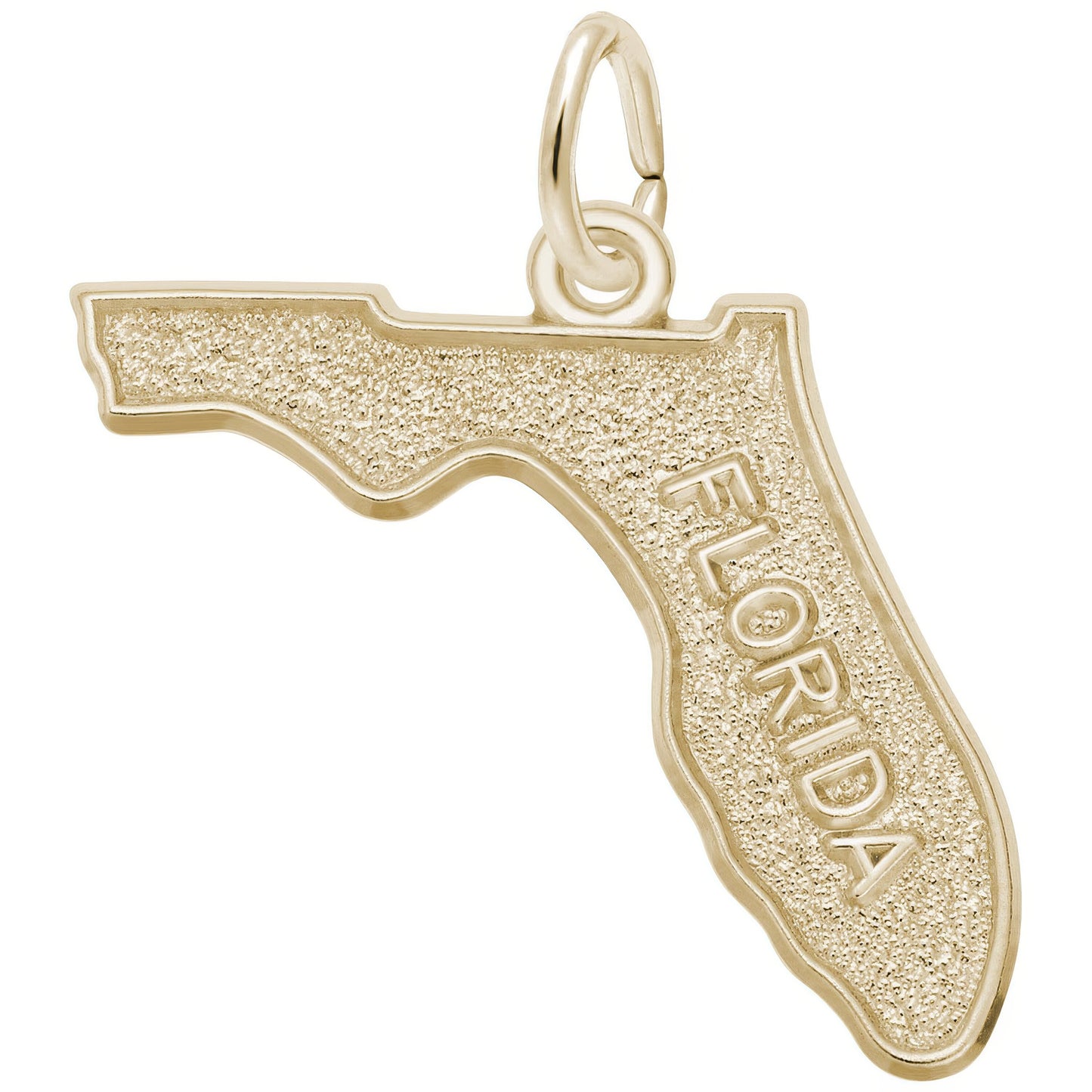 Sterling Silver Florida Charm - 19mm x 17mm