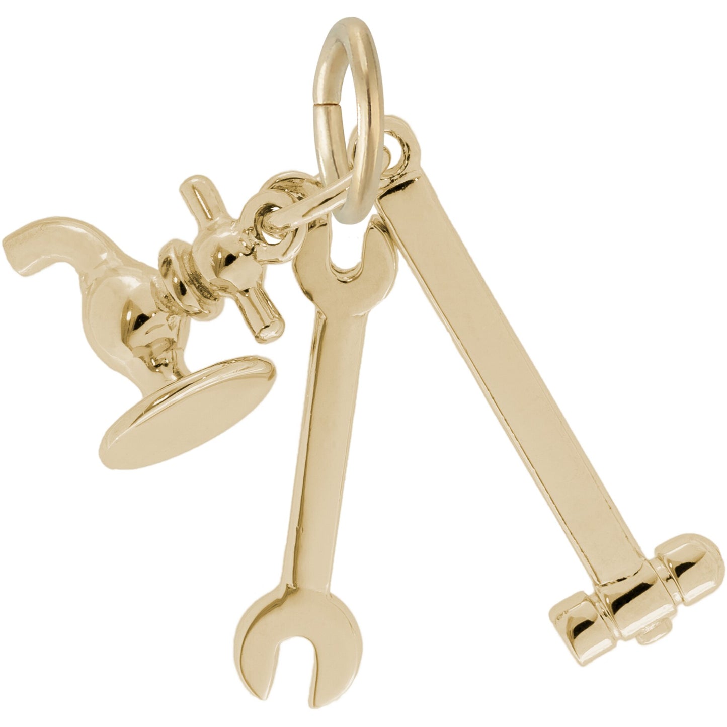 Plumbers Tools Charm, Sterling Silver