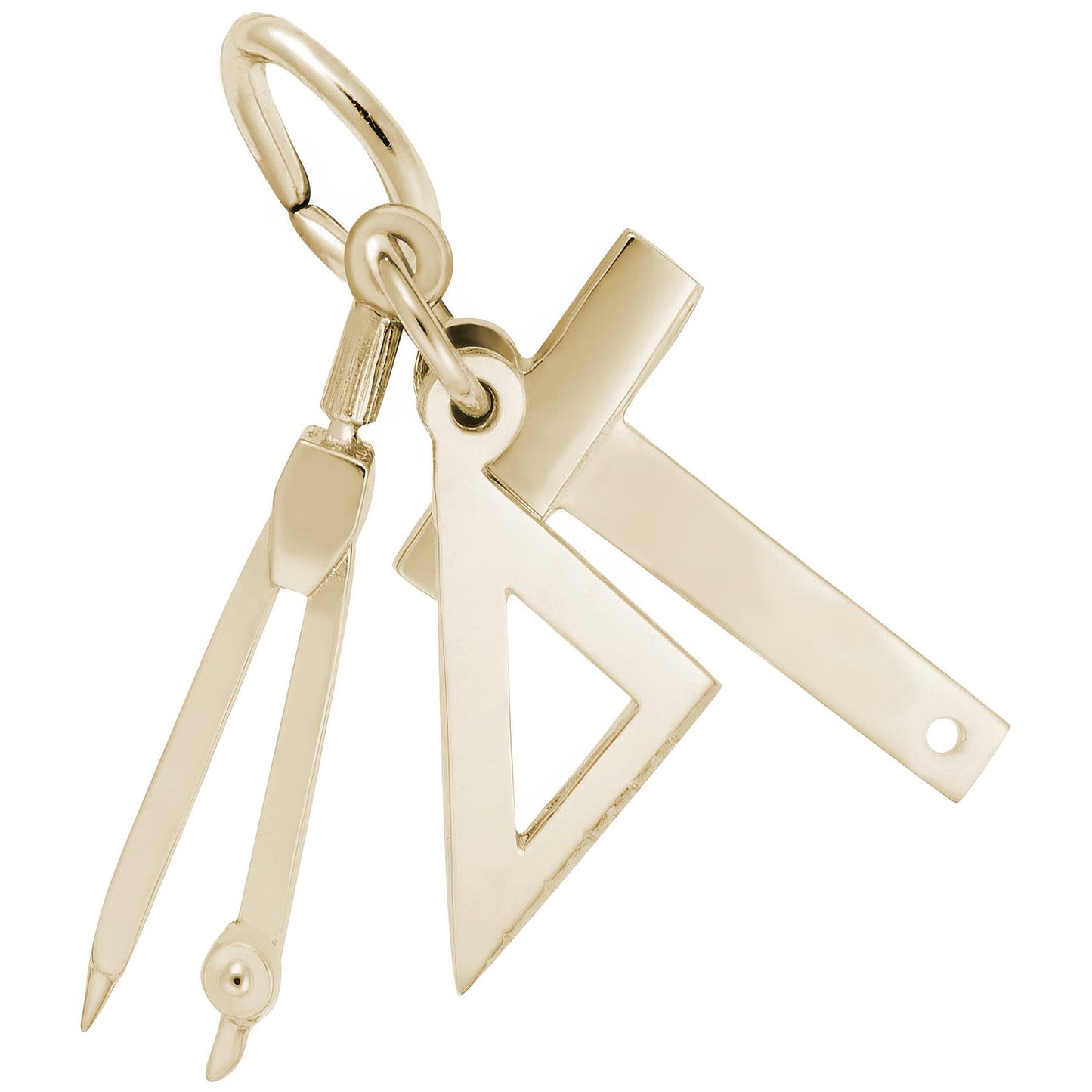 Draftsman Tools Charm - Metal - Sterling Silver