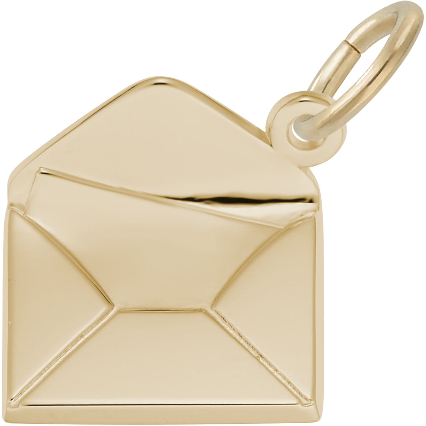 Open Envelope Charm - Metal - Sterling Silver