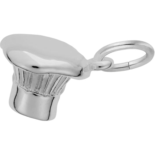 Chef Hat Charm - Metal - Sterling Silver