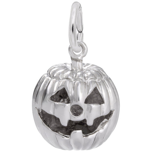 Sterling Silver Jack O Lantern Charm