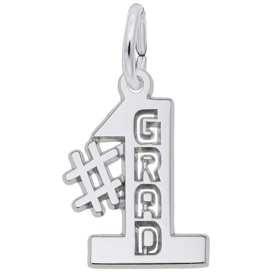 Sterling Silver #1 Grad Charm