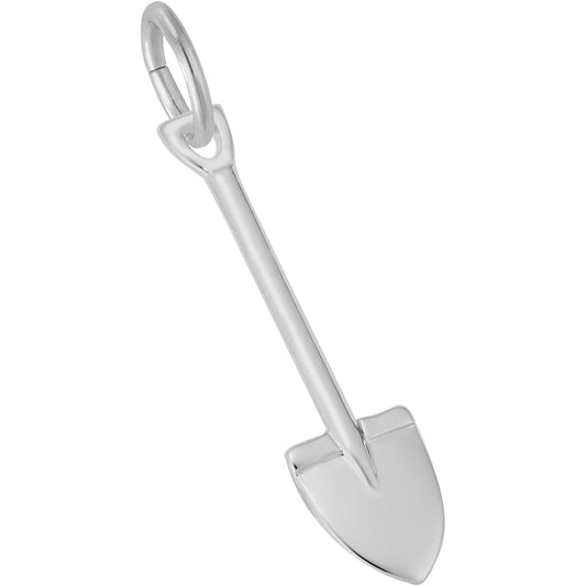Spade Charm - Metal - Sterling Silver