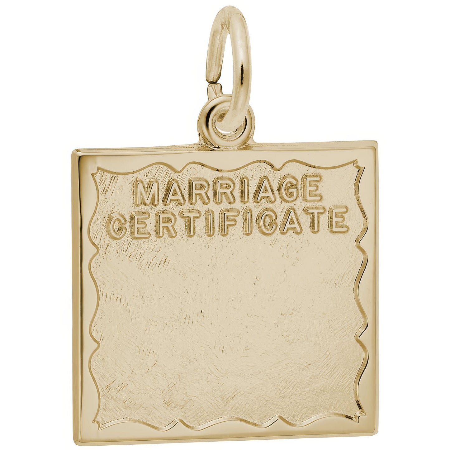 Sterling Silver Marriage Certificate Charm - 18mm x 20mm