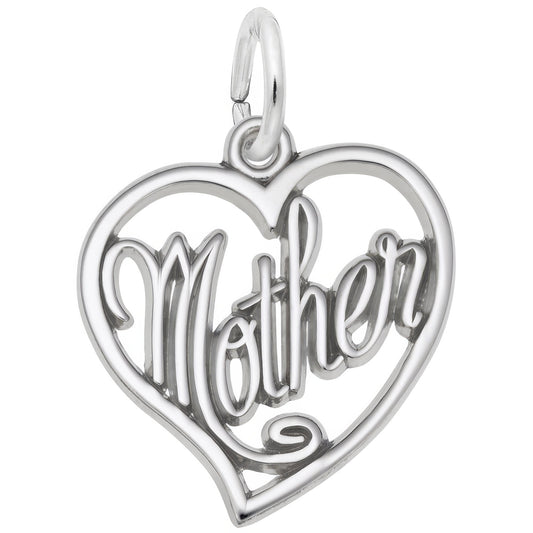 Sterling Silver Mother Charm - 17mm x 17mm