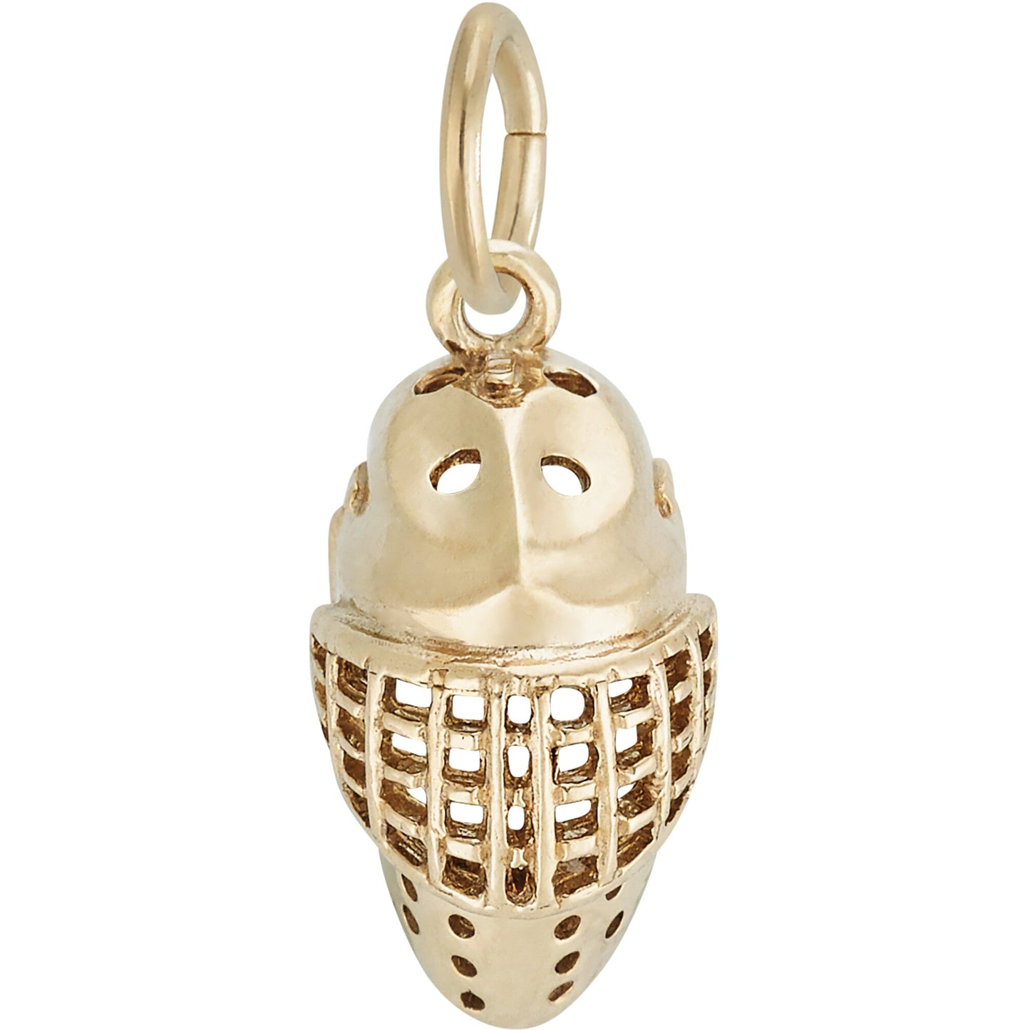 Hockey Goalie Mask Charm - Metal - Sterling Silver