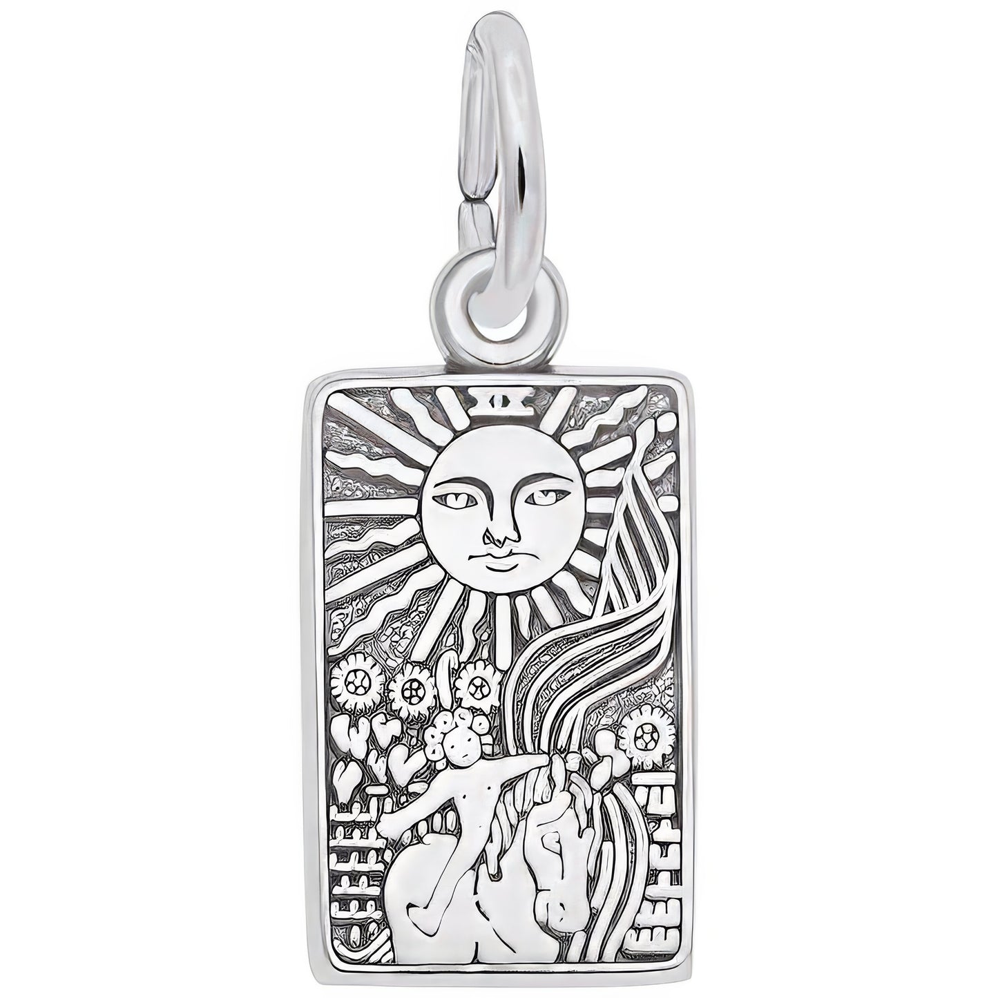 Tarot Card Charm - Metal - Sterling Silver
