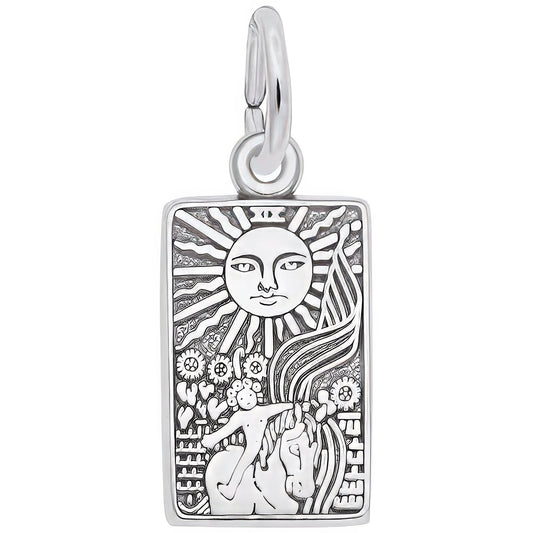 Tarot Card Charm - Metal - Sterling Silver