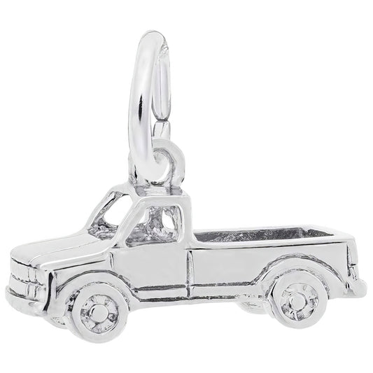Pick Up Truck Charm, Sterling Silver