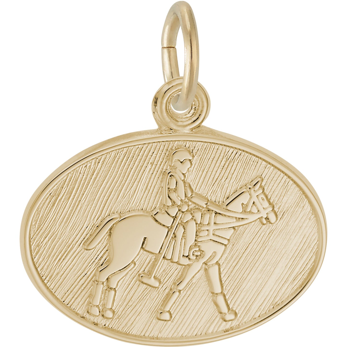Polo Oval Charm - Metal - Sterling Silver