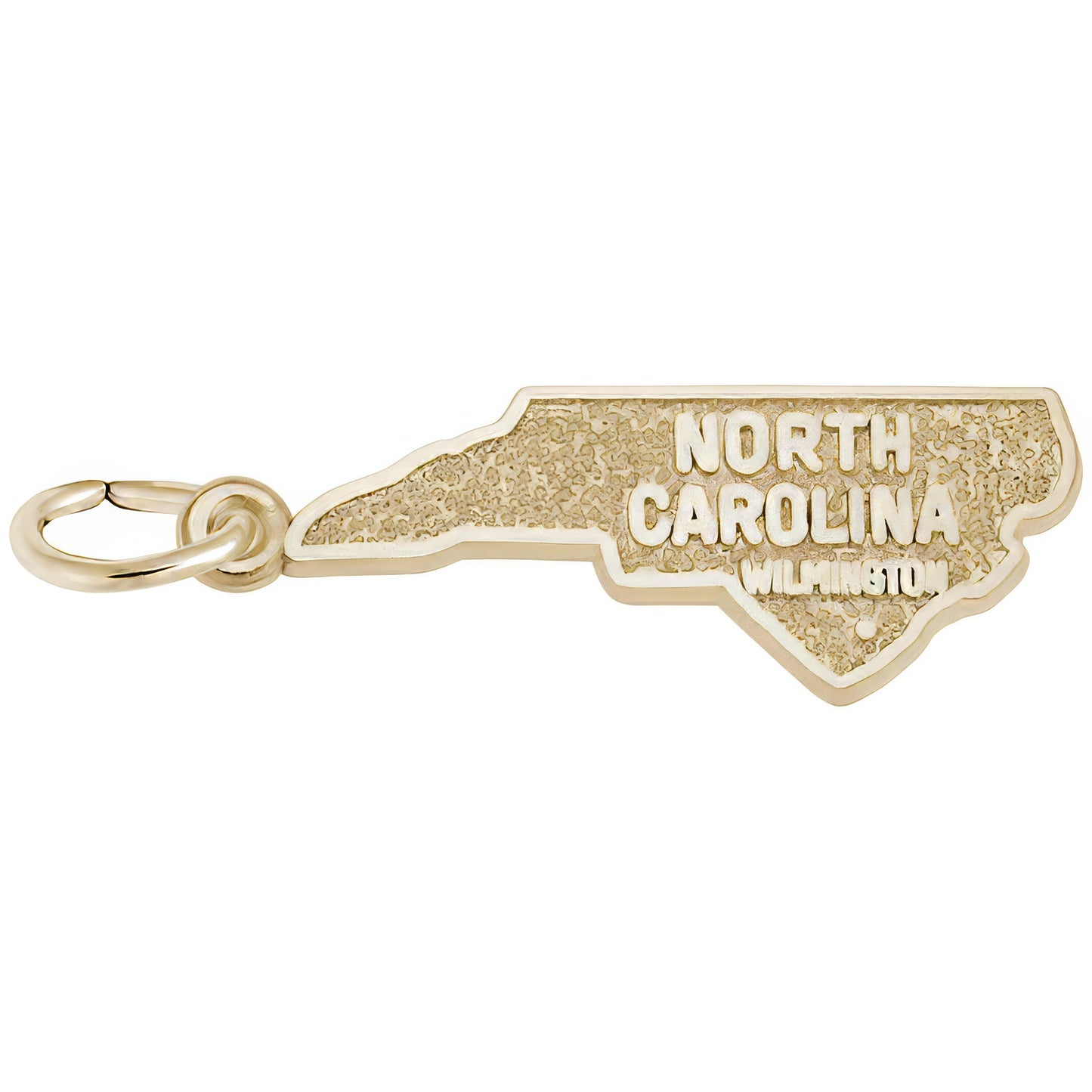 Wilmington North Carolina Map Charm - Metal - Sterling Silver
