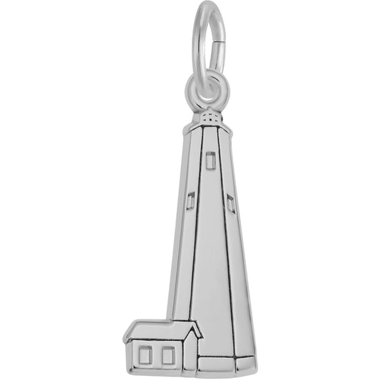 Bald Head Lighthouse Charm - Metal - Sterling Silver