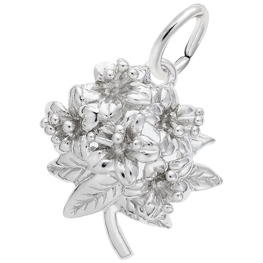 Azalea Bouquet Charm - Metal - Sterling Silver