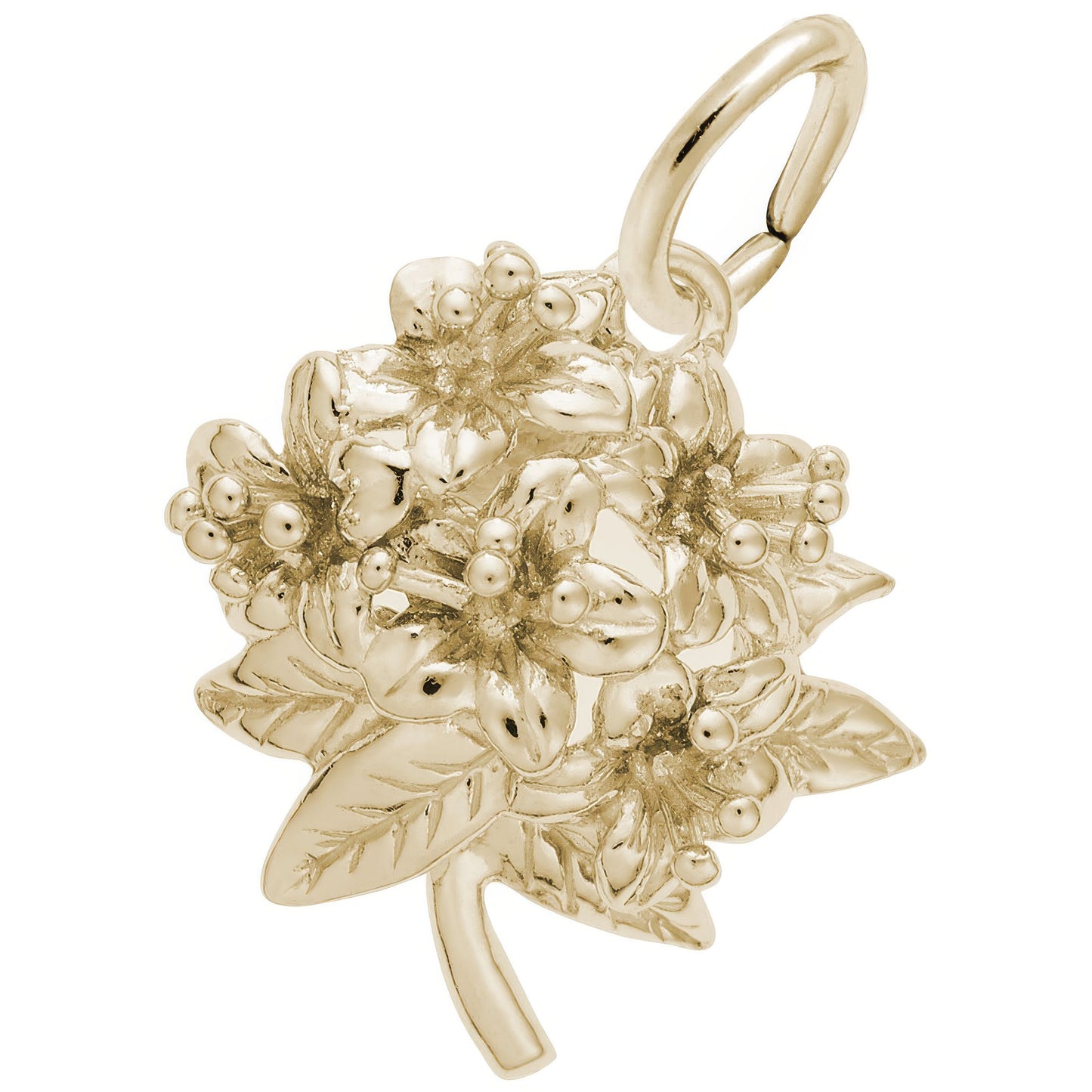 Azalea Bouquet Charm - Metal - Sterling Silver