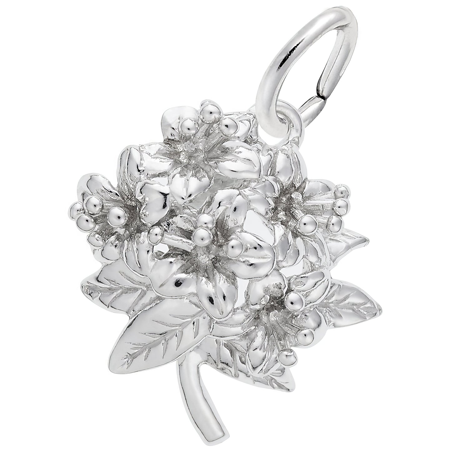 Azalea Bouquet Charm - Metal - Sterling Silver