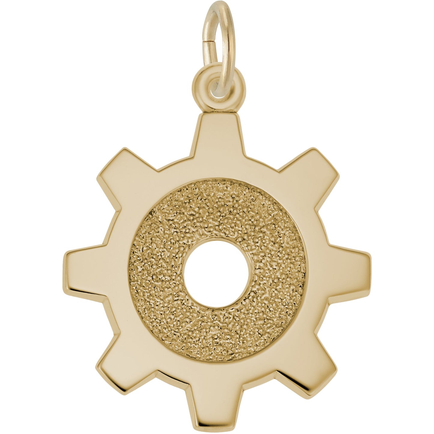 Gear Charm - Metal - Sterling Silver