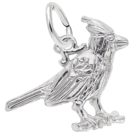 Sterling Silver Cardinal Bird Charm