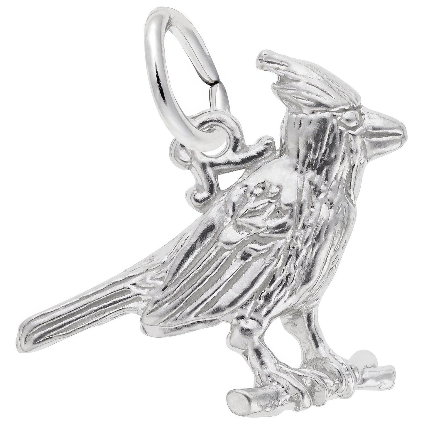 Sterling Silver Cardinal Bird Charm