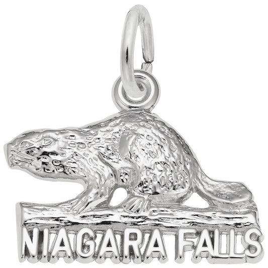 Sterling Silver Niagara Falls Charm - 12mm x 20mm