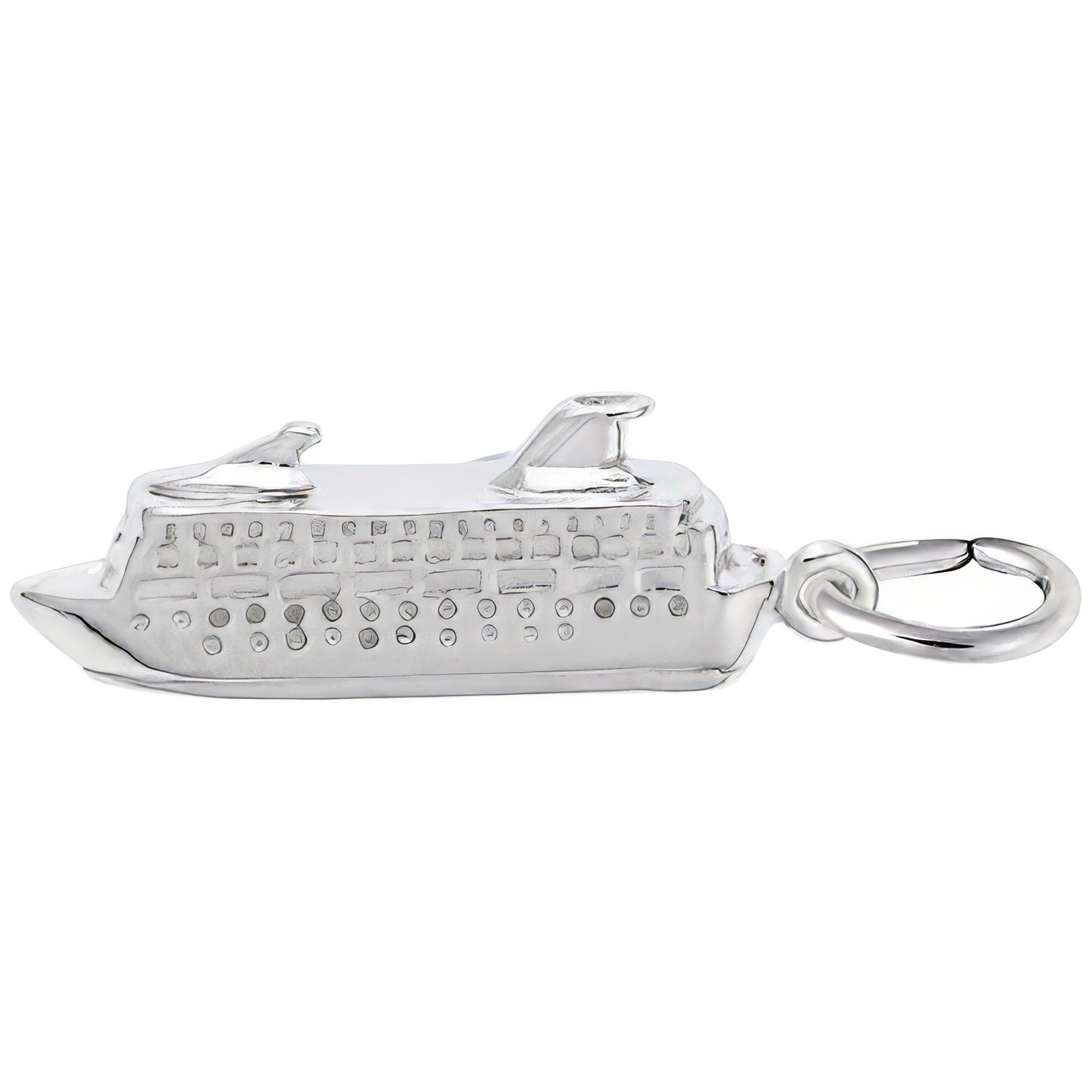 Sterling Silver Cruise Ship Charm - 9mm x 24mm