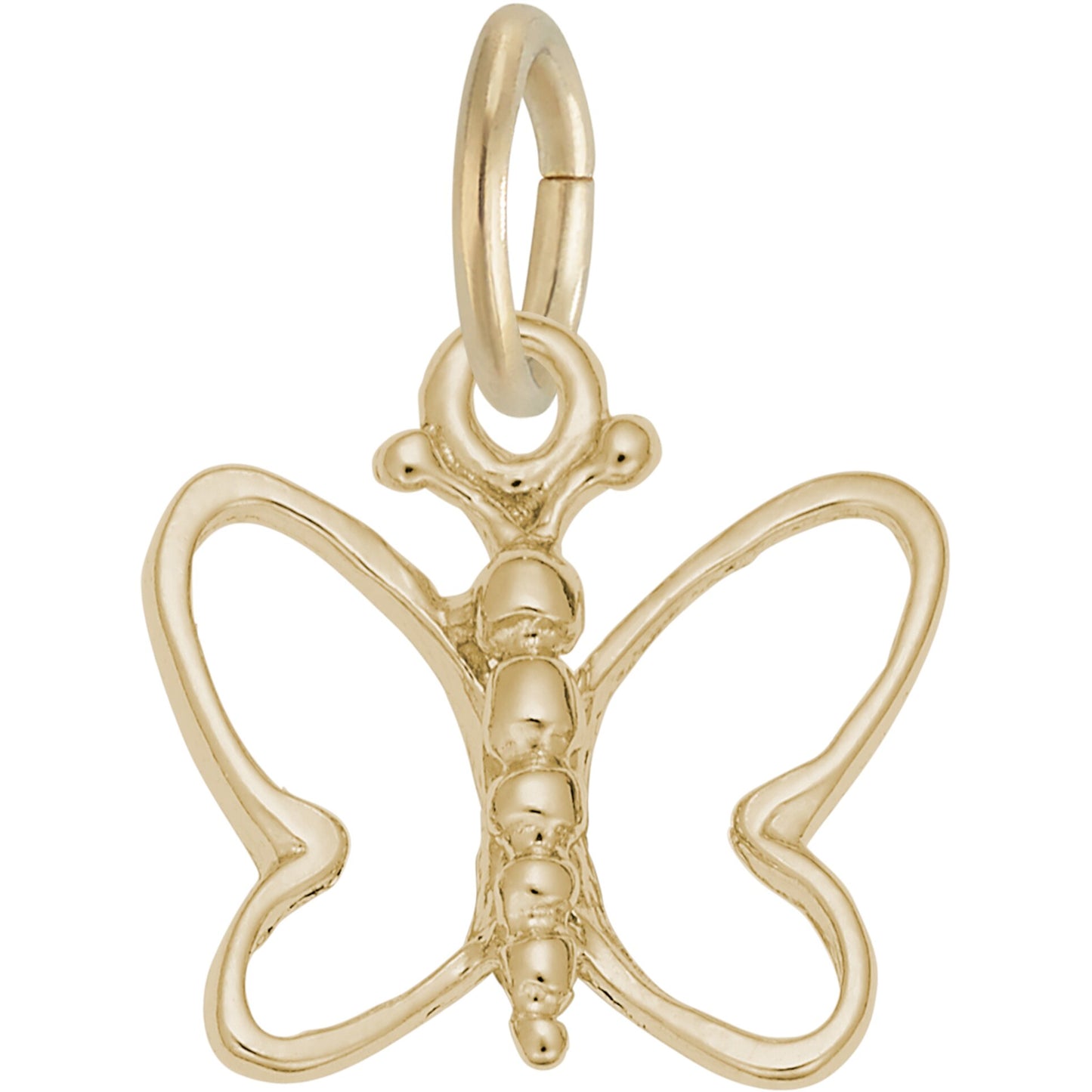 Small Open Wings Butterfly Charm - Metal - Sterling Silver