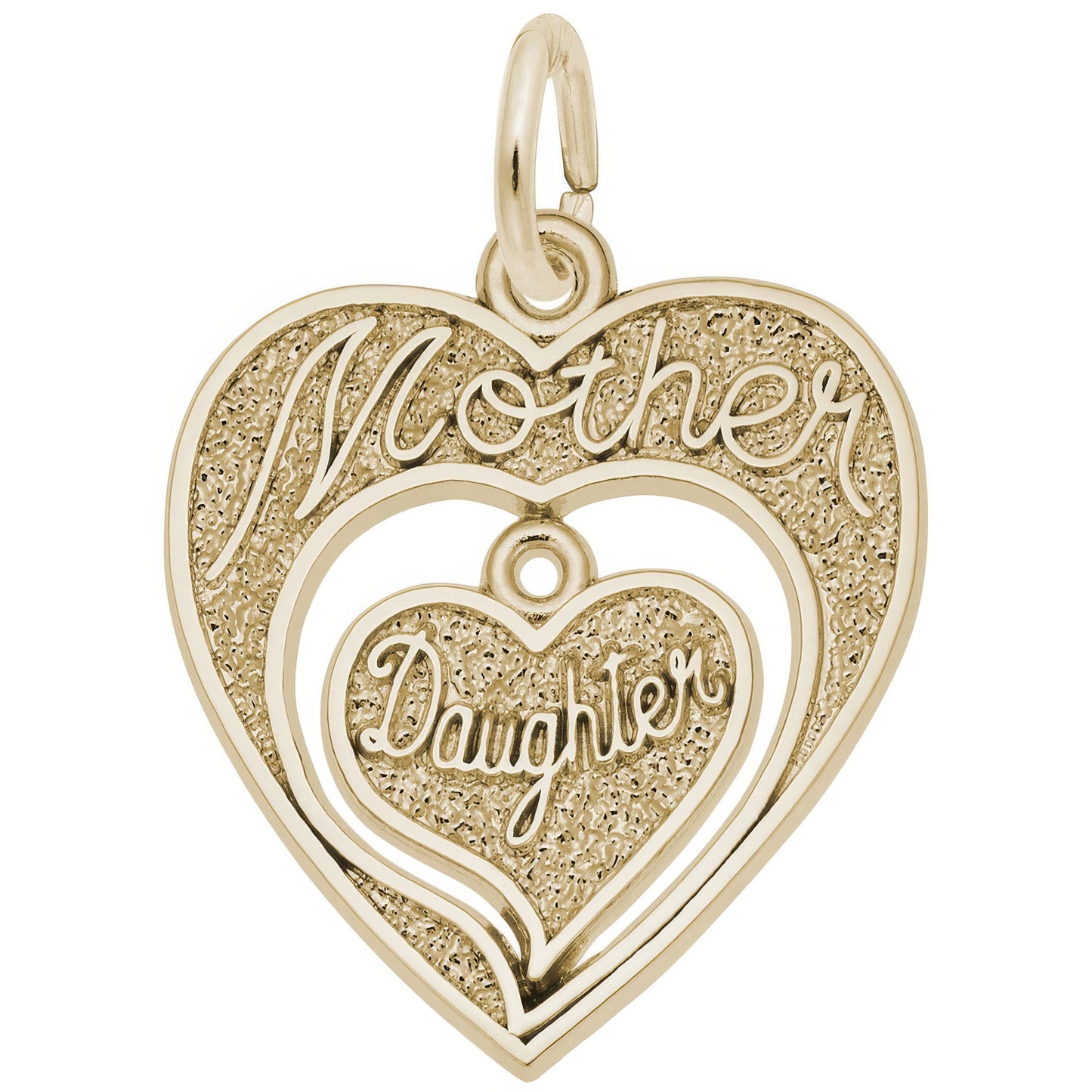 Sterling Silver Mother Daughter Hearts Charm