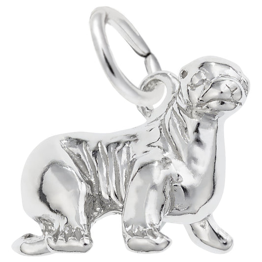 Sea Lion Charm - Metal - Sterling Silver