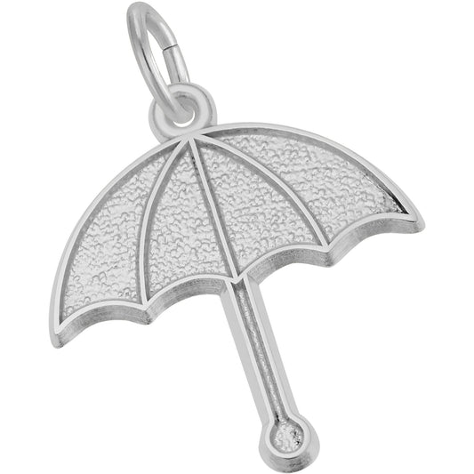 Sterling Silver Umbrella Charm - 18mm x 17mm