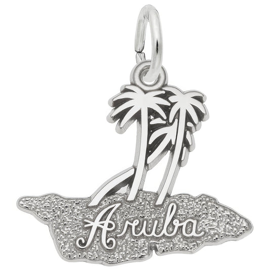 Aruba Palms Charm - Metal - Sterling Silver