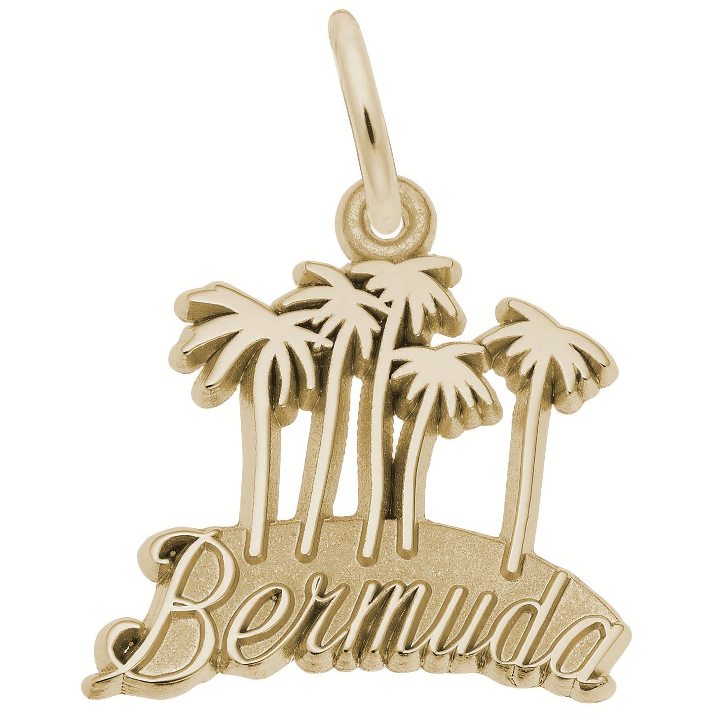 Bermuda Palms Charm - Metal - Sterling Silver