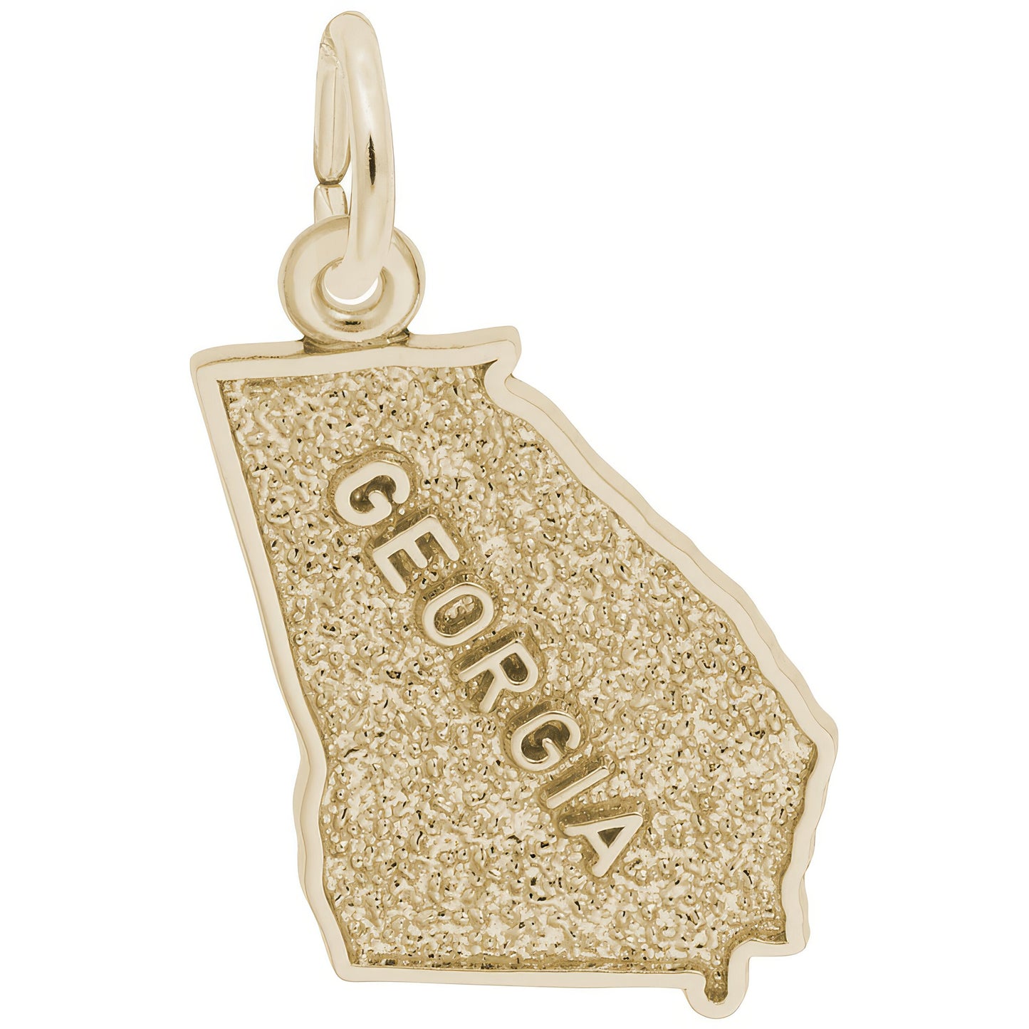 Georgia Map Charm - Metal - Sterling Silver