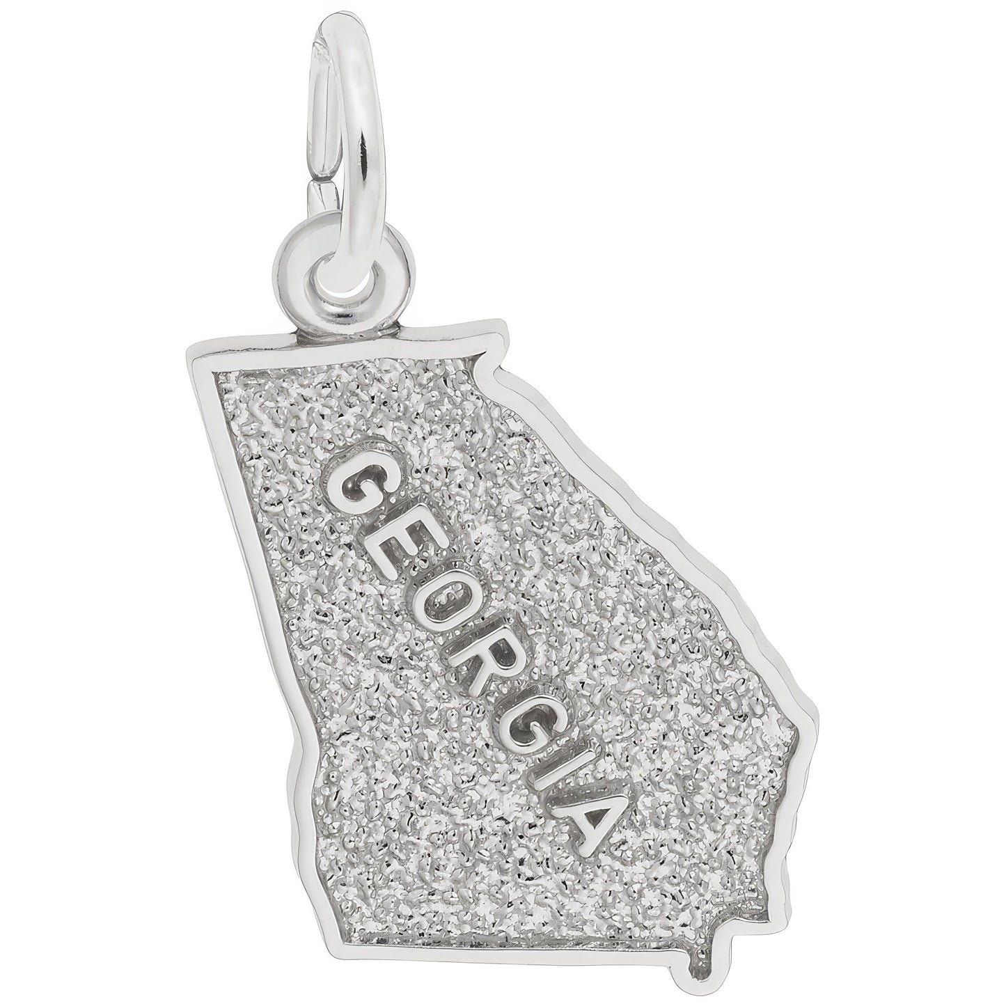 Georgia Map Charm - Metal - Sterling Silver