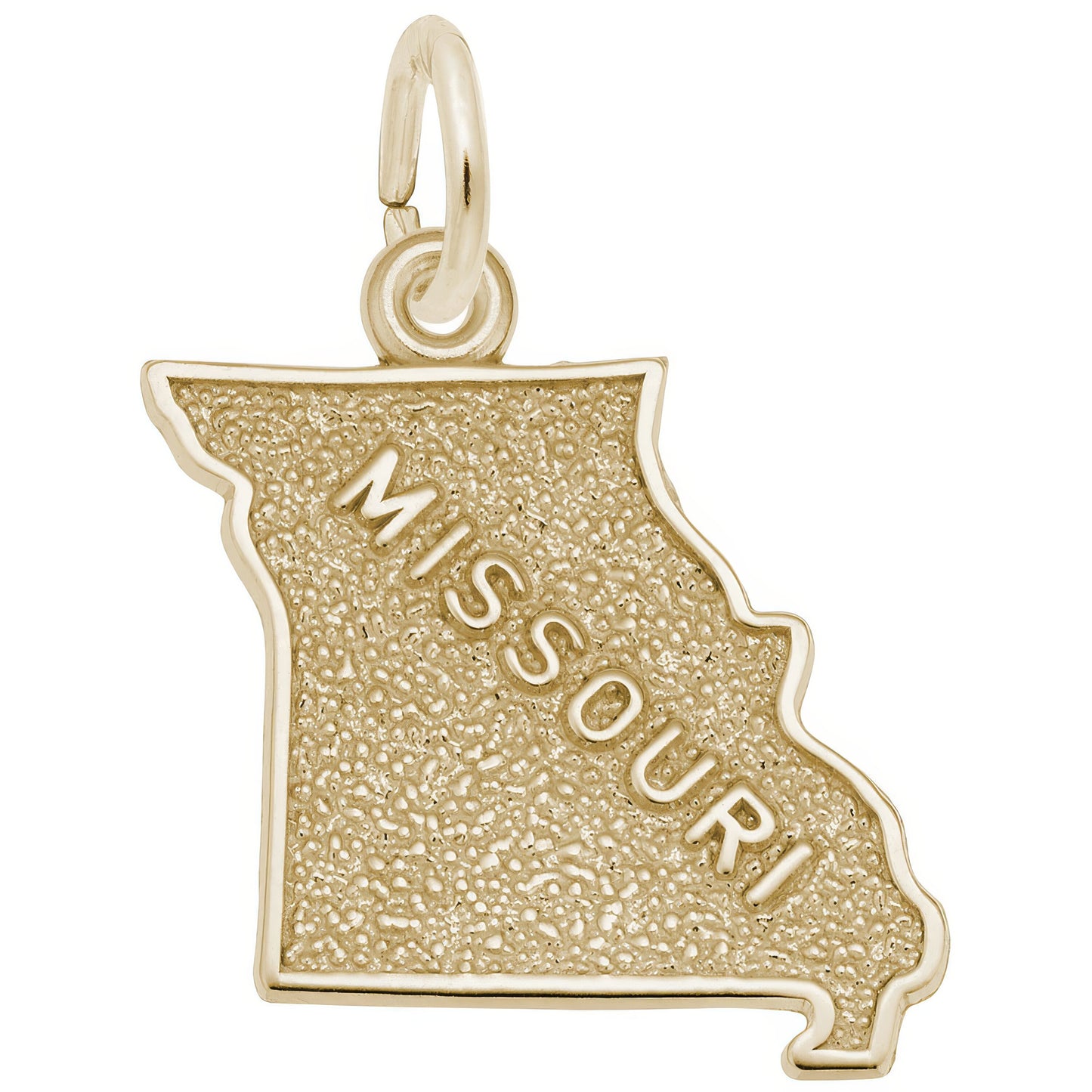 Missouri Map Charm - Metal - Sterling Silver